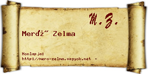 Merő Zelma névjegykártya